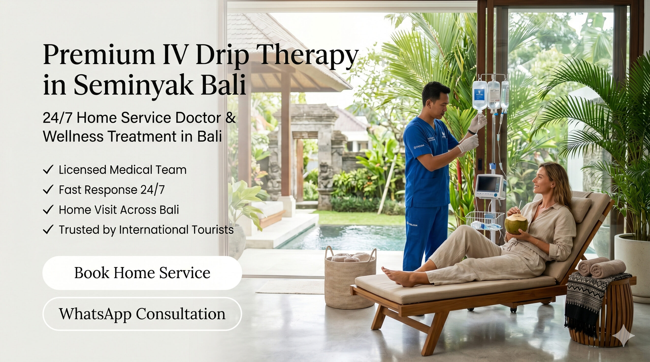 IV Drip Seminyak Bali – Shanti Medical Care doctor home service